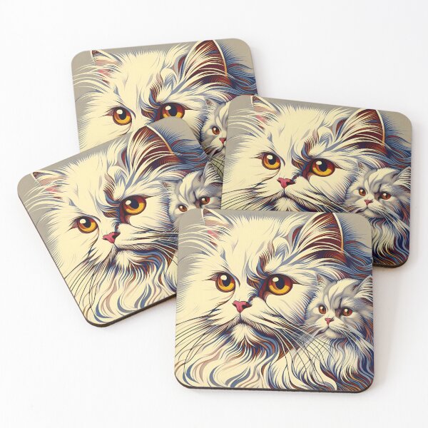 Aperçu de l'œuvre Persian Whispers: Artistic Cat Elegance créée et vendue par BastKittyStore.