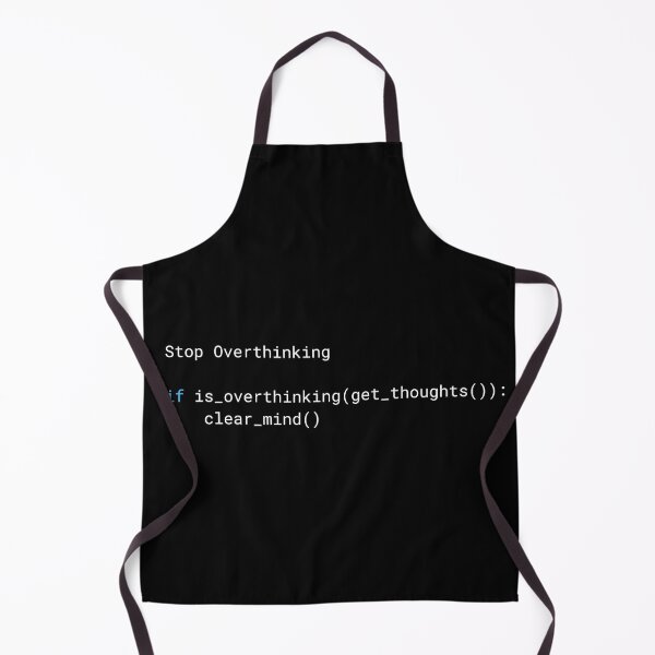 Artikelvorschau,  Hören Sie auf, zu viel nachzudenken – Erleben Sie Einfachheit mit unserem „Stop Overthinking“-Python-Code-Design! Technikbegeisterte entworfen und verkauft von Loffartdesign.