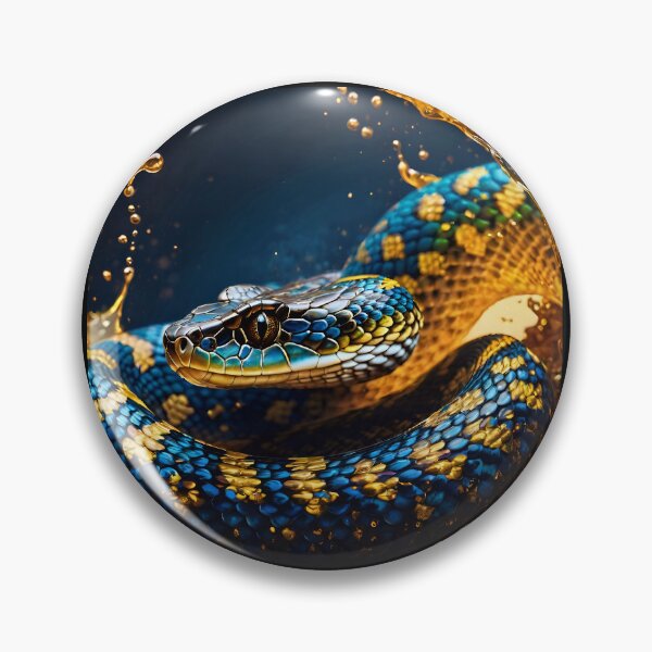 Item preview, Blue Gold Spotted Rattlesnake designed and sold by TheArtOfPat.