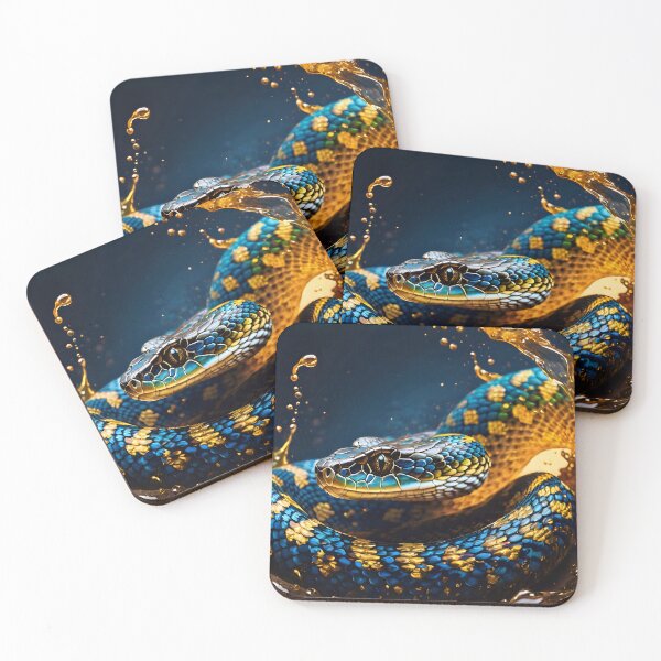 Item preview, Blue Gold Spotted Rattlesnake designed and sold by TheArtOfPat.