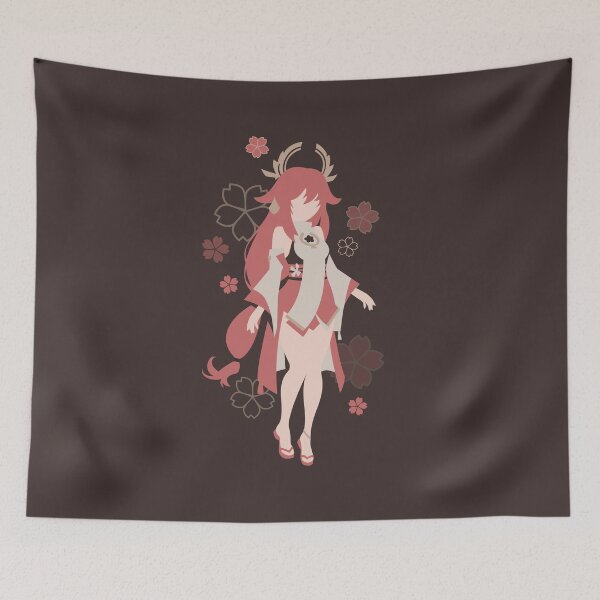 Item preview, Flat Yae Miko design from Genshin Impact designed and sold by damomonkey.
