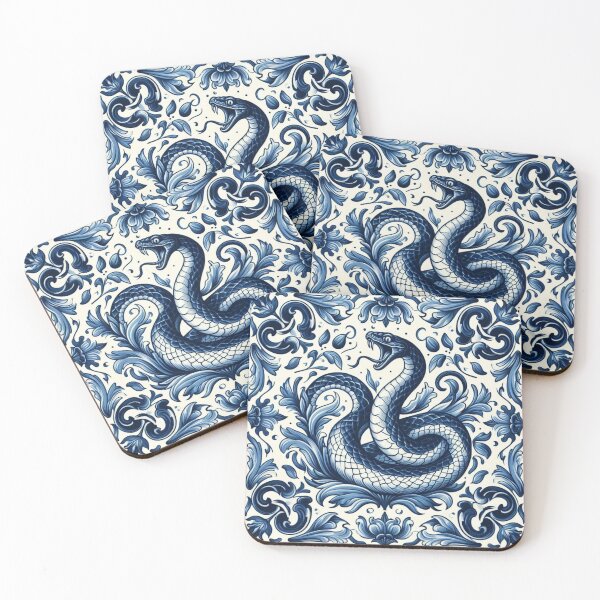 Item preview, Dutch Tile: The No.3 Snake designed and sold by ArtNook777.