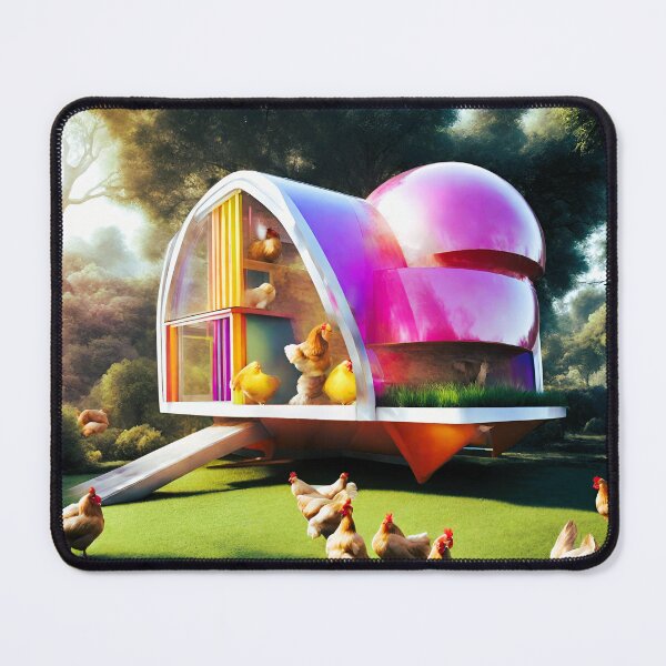 Item preview, futuristic chicken coop with poultry designed and sold by janjacbu.