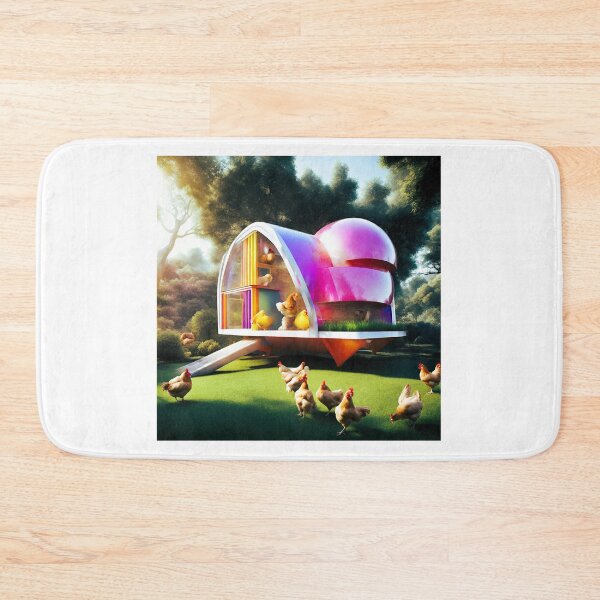 Item preview, futuristic chicken coop with poultry designed and sold by janjacbu.