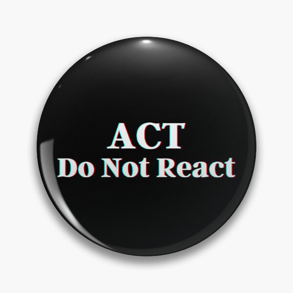 Item preview, Act do not react designed and sold by PostiveText.