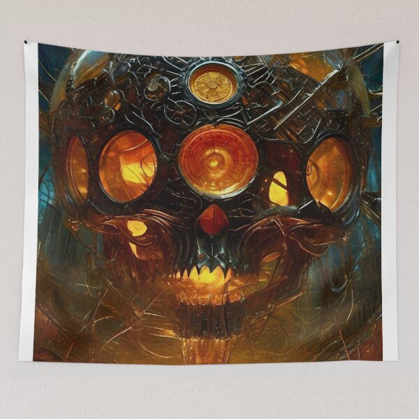 Item preview, Floating Skull - Sci Fi Art concept designed and sold by Delerat7.