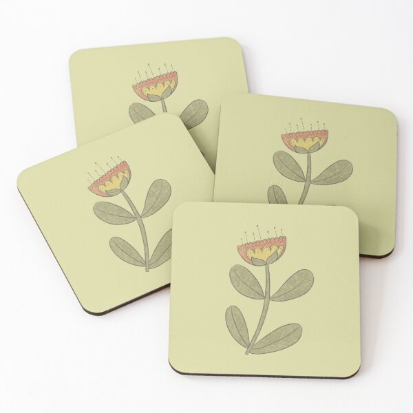 Item preview, Simple Folk Flower in Green designed and sold by Shannon's Illustrations.