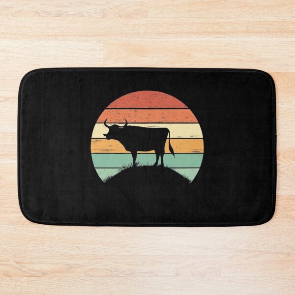 Item preview, Vintage colors sunset and bull in the setting sun designed and sold by desinganddecor.