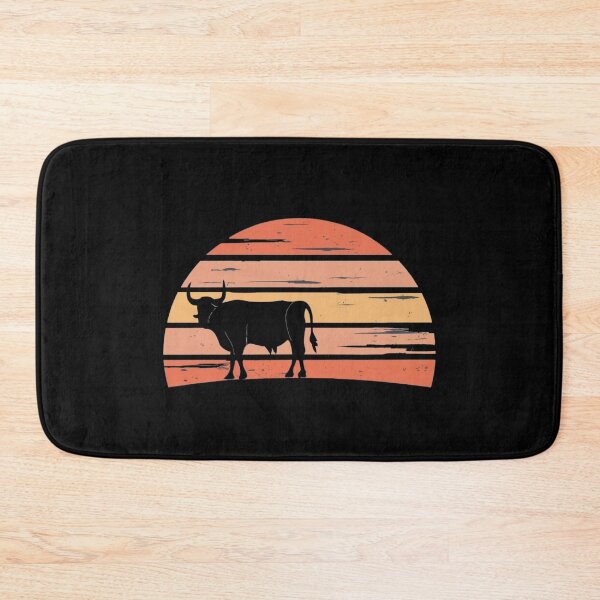 Item preview, Vintage colors sunset and bull in the setting sun designed and sold by desinganddecor.