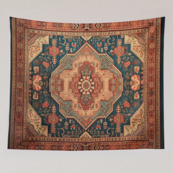 Item preview, Antique Vintage Persian Carpet Rug designed and sold by GrinGalore.