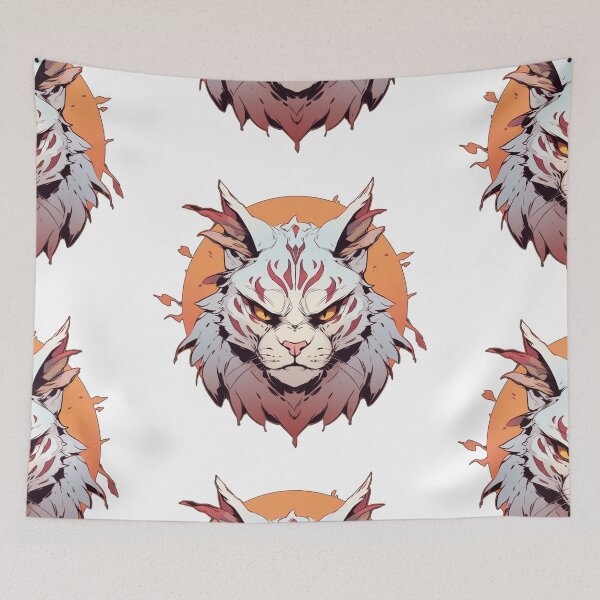 Item preview, Handsome, cool and cute colorful cat head LOGO 28 designed and sold by slamnoah.