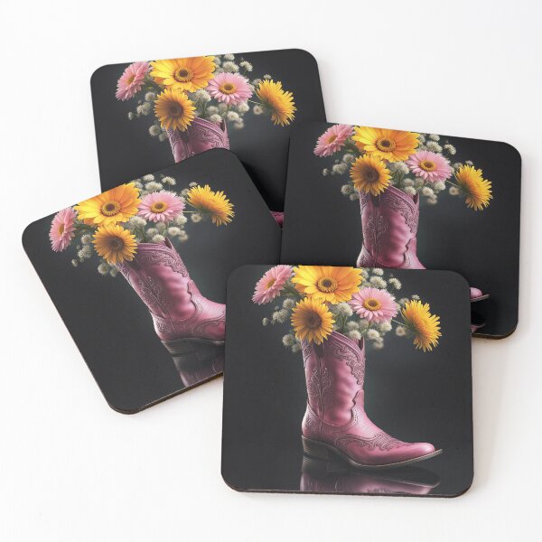 Item preview, Pink Cowboy Boot With Flowers  designed and sold by Stephanie Laird.