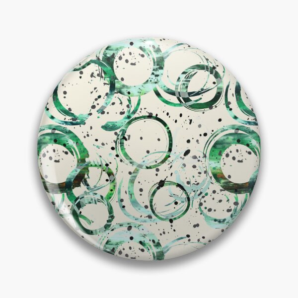 Item preview, Brush strokes free circles green designed and sold by Alessandro Remo Mazzoni Remotextiles.