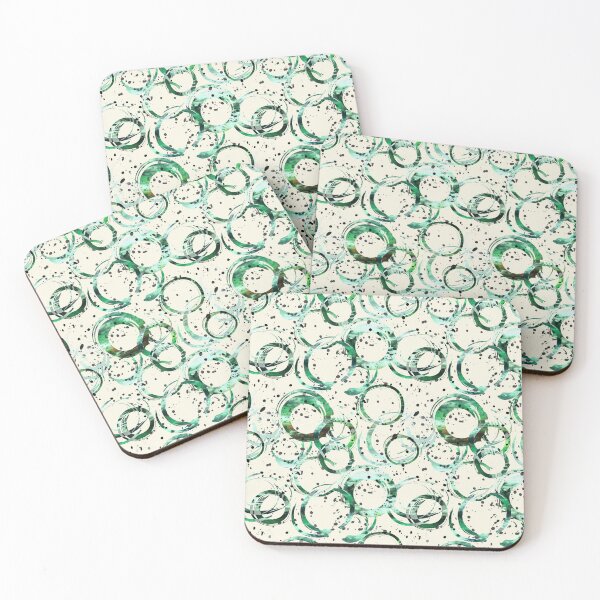 Item preview, Brush strokes free circles green designed and sold by Alessandro Remo Mazzoni Remotextiles.