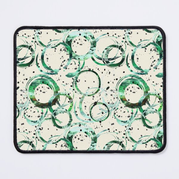 Item preview, Brush strokes free circles green designed and sold by Alessandro Remo Mazzoni Remotextiles.