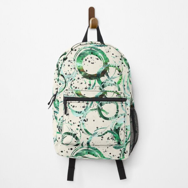 Item preview, Brush strokes free circles green designed and sold by Alessandro Remo Mazzoni Remotextiles.