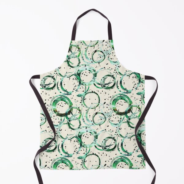 Item preview, Brush strokes free circles green designed and sold by Alessandro Remo Mazzoni Remotextiles.