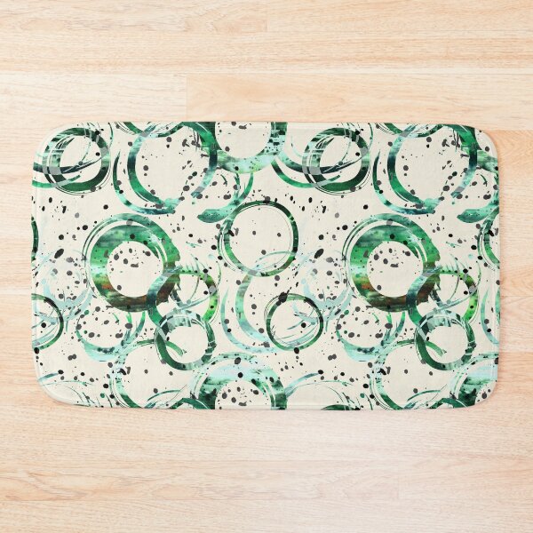 Item preview, Brush strokes free circles green designed and sold by Alessandro Remo Mazzoni Remotextiles.