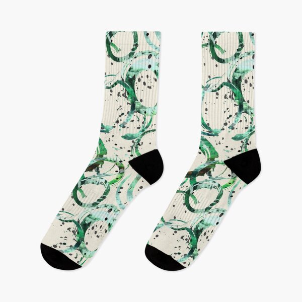 Item preview, Brush strokes free circles green designed and sold by Alessandro Remo Mazzoni Remotextiles.