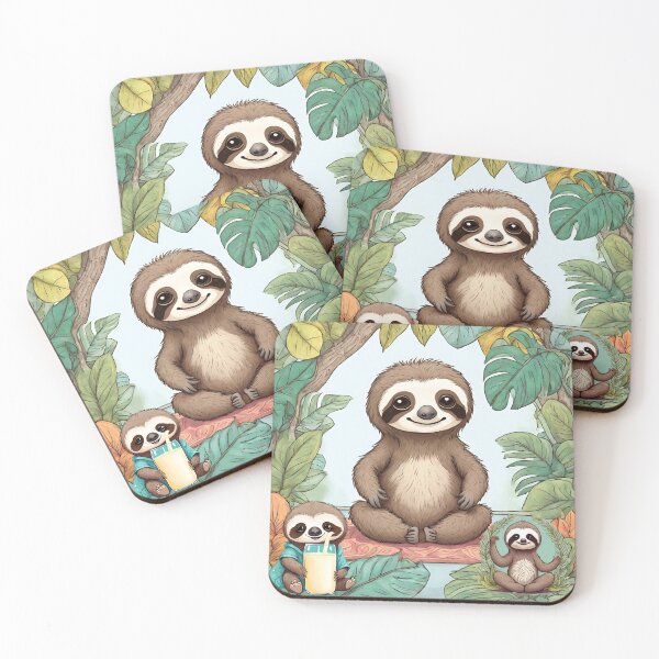 Item preview, Cute Cartoon Baby Sloth Animal, Cute Baby Sloths Are Chilled Vibing Sloths   designed and sold by Cuteanimalgifts.