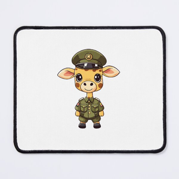 Item preview, Giraffe Soldier In Army Uniform Classic designed and sold by Majestic Paws.