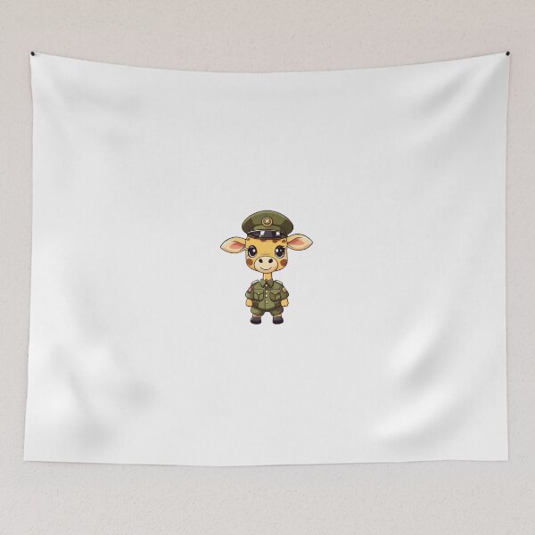 Item preview, Giraffe Soldier In Army Uniform Classic designed and sold by Majestic Paws.