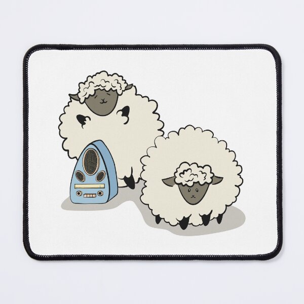 Item preview, Cute sheep listening to music - For musicians, music fans and animal lovers designed and sold by TilmanTrades.
