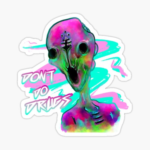 DONT DO DRUGS - Retro Alien Sticker