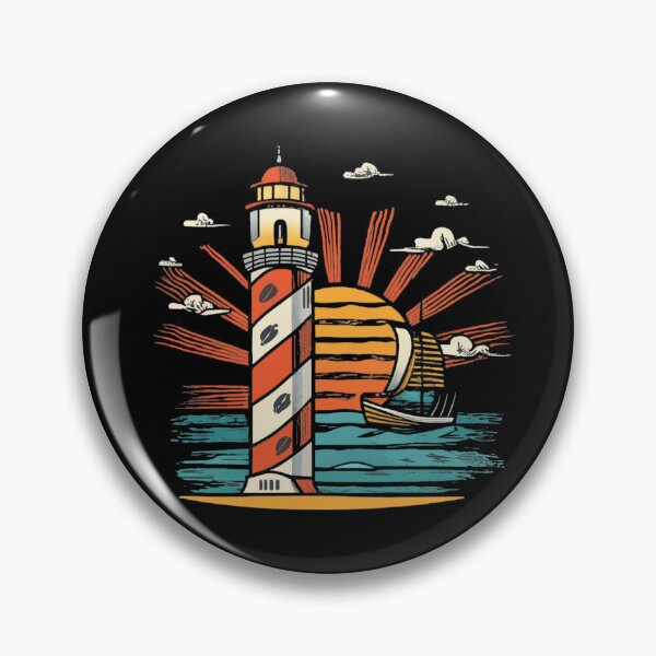 Item preview, Vintage colors sunset and Lighthouse designed and sold by desinganddecor.