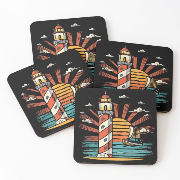 Item preview, Vintage colors sunset and Lighthouse designed and sold by desinganddecor.