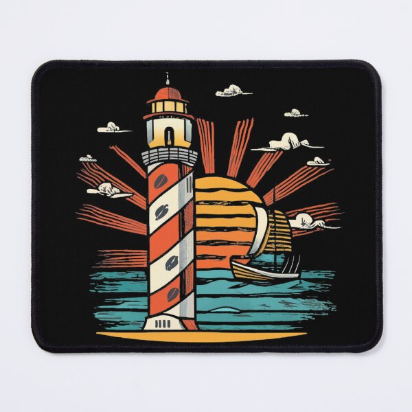 Item preview, Vintage colors sunset and Lighthouse designed and sold by desinganddecor.