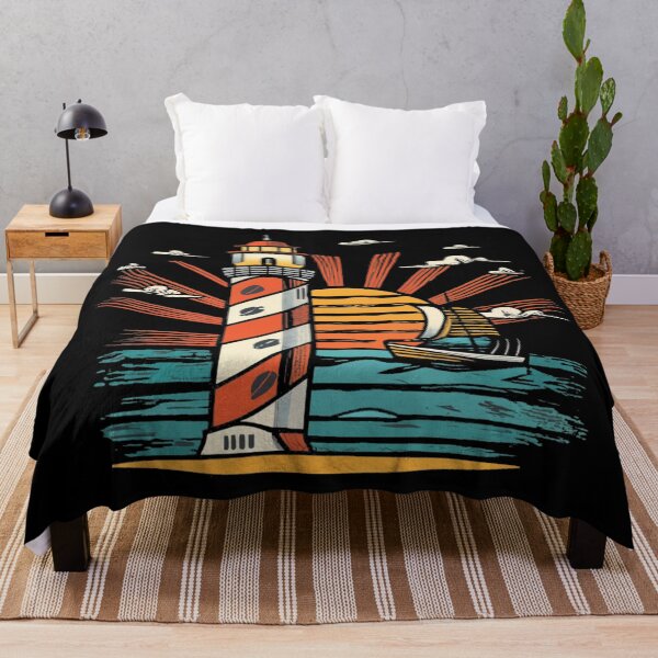 Item preview, Vintage colors sunset and Lighthouse designed and sold by desinganddecor.