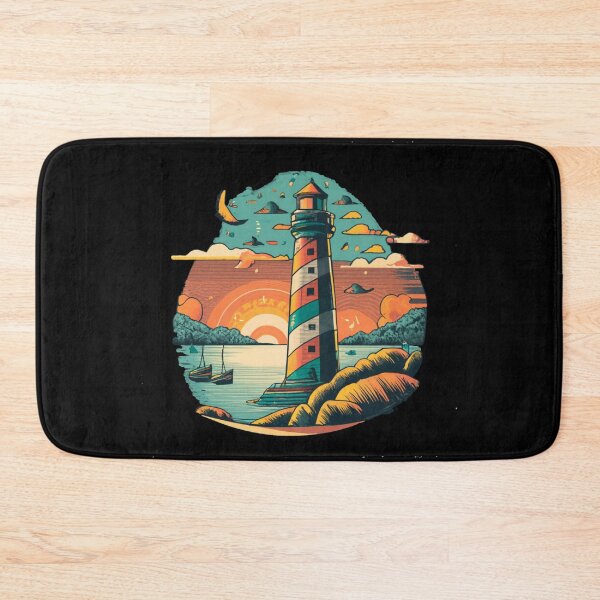 Item preview, Vintage colors sunset and Lighthouse designed and sold by desinganddecor.