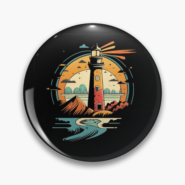 Item preview, Vintage colors sunset and Lighthouse designed and sold by desinganddecor.