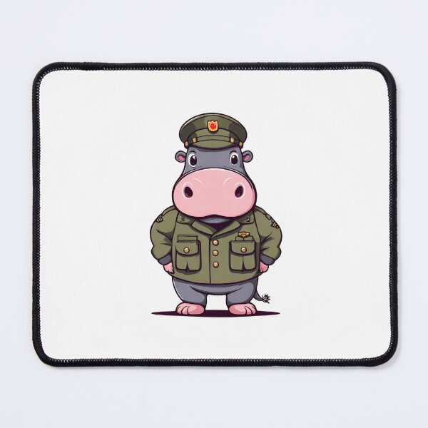 Item preview, Hippo Soldier In Army Uniform Classic designed and sold by Majestic Paws.