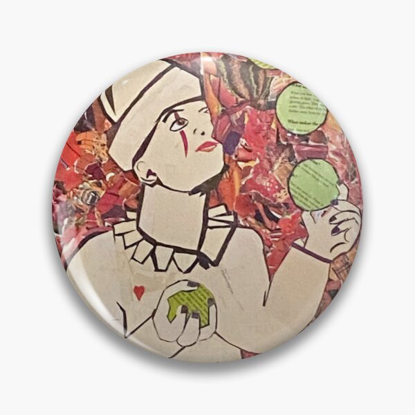 Item preview, Juggling clown collage made entirely out of ripped book pages  designed and sold by Alicia Perrelli.