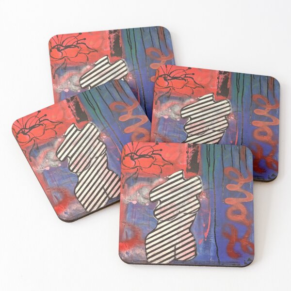 Item preview, LoveR - Figurative abstract painting  designed and sold by ElinorsArtShop.