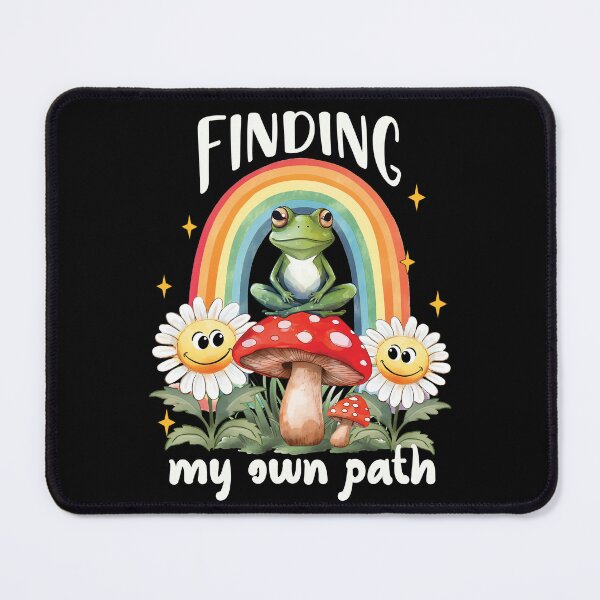 Item preview, Happy frog and mushroom - watercolors motivational retro designed and sold by Fantasy Cache.