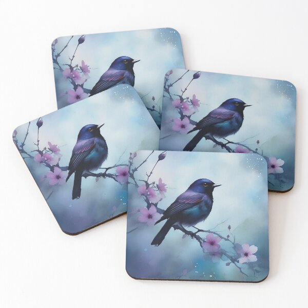 Item preview, Misty Bird On Blossoms designed and sold by RestingLioness.