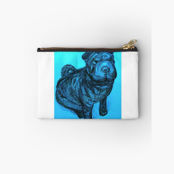 Item preview, Shar Pei Drawing Black and Blue designed and sold by LouisianaLady.