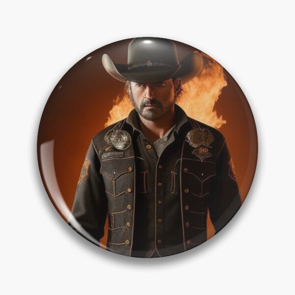 Item preview, Infernal Wrangler - Demon Cowboy Art on Redbubble designed and sold by craftyblinders9.