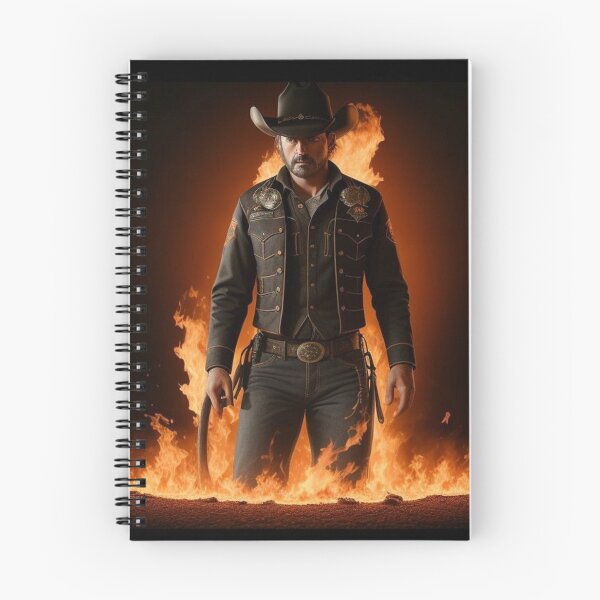 Item preview, Infernal Wrangler - Demon Cowboy Art on Redbubble designed and sold by craftyblinders9.