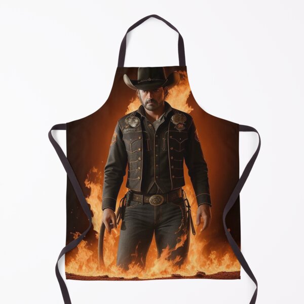 Item preview, Infernal Wrangler - Demon Cowboy Art on Redbubble designed and sold by craftyblinders9.