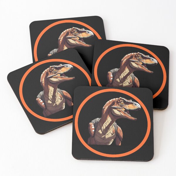 Item preview, Raptor in Black Circle with Orange Border designed and sold by FlutterByH.