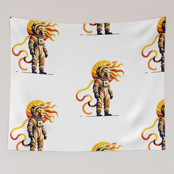Item preview, Cosmic Lion Astronaut - Mane Among the Stars designed and sold by SADStyleDesigns.