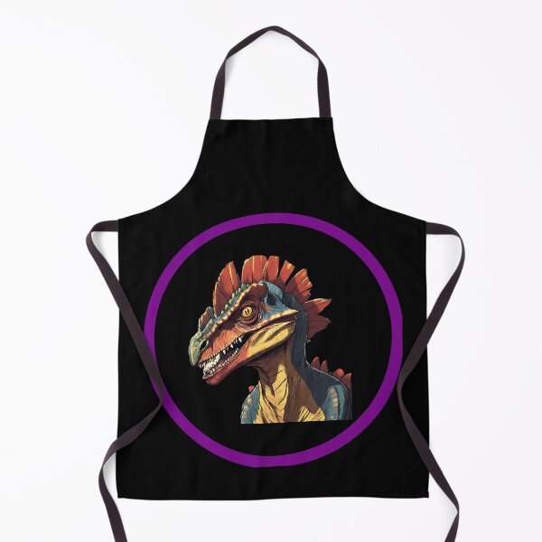 Item preview, Dilophosaurus in Black Circle with Purple Border designed and sold by FlutterByH.