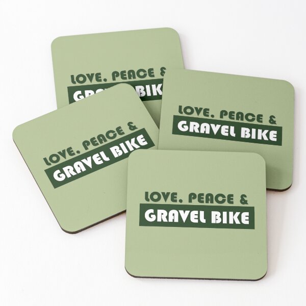 Item preview, Love peace and gravel bike designed and sold by Gravelymas.