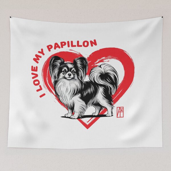 Item preview, I Love My Papillon - I Love my dog - Intelligent dog designed and sold by ArtProjectShop.