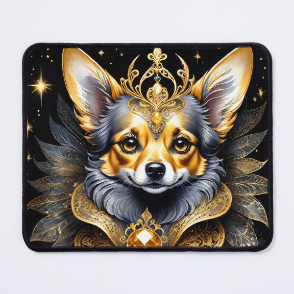 Item preview, Shimmering Gold Pooch Portrait designed and sold by cyberartstudiox.