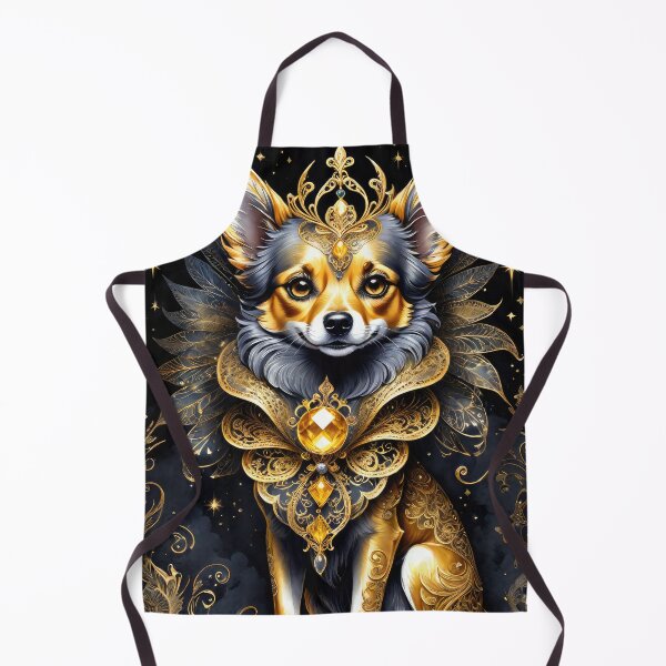 Item preview, Shimmering Gold Pooch Portrait designed and sold by cyberartstudiox.